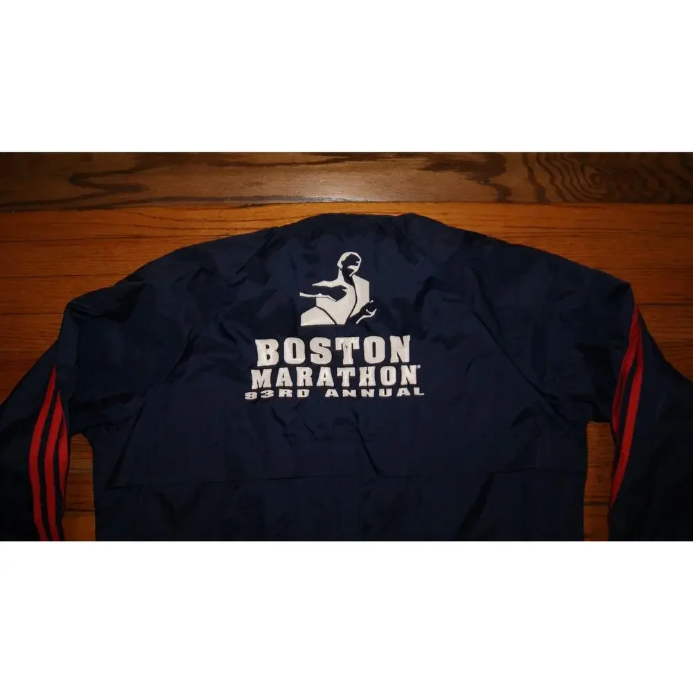 VTG Boston Athletic Association 93rd Boston Marathon 1989 Adidas Zip Jacket XL